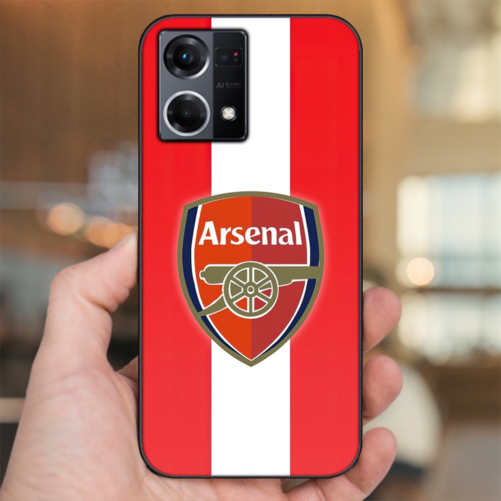 Ốp lưng Oppo Reno 8 4G viền đen in hình Arsenal FC