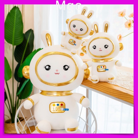 [ Mẫu Mới - Qùa Tặng- Có Sẵn ] Gấu Bông Thỏ Phi Hành Gia Vũ Trụ Món Quà May Mắn Ý Nghĩa Màu Cự Sáng Xịn Size 30Cm