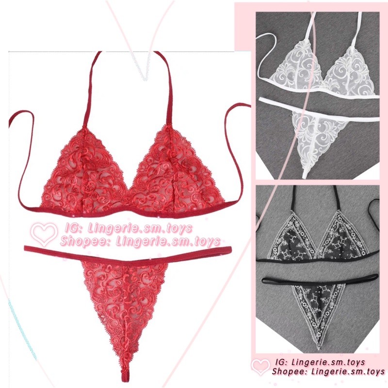 Lace Bralette Set 2 Mảnh Cột Dây Gợi Cảm - Ảnh Thật + Video | BigBuy360 - bigbuy360.vn