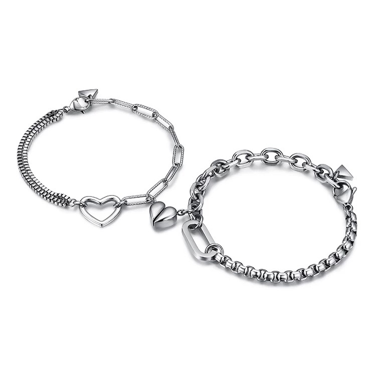 Vòng tay mạ bạc 925 Hút Nam Châm TOGETHER ý nghĩa dành cho cặp đôi nam nữ