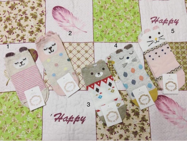 Tất Nữ Cotton Hình Thú Hoạt Hình Hàn Quốc (TN : 064) Ảnh Thật.
