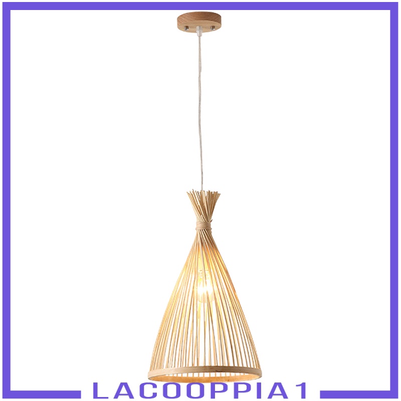 [LACOOPPIA1] Bamboo Ceiling Pendant Light Hanging Lamp Teahouse Hotel Lighting