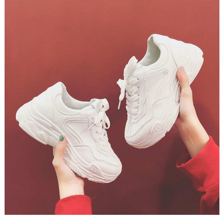 Giầy nữ 👟FreeShip👟 Mã giảm giá[GIAY THE THAO] Giầy trắng tuyết đế độn mới