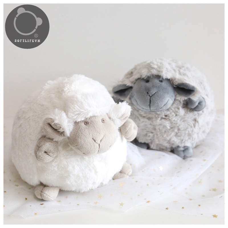 gấu cừu bông ôm ngủ chính hãng soft life cho bé