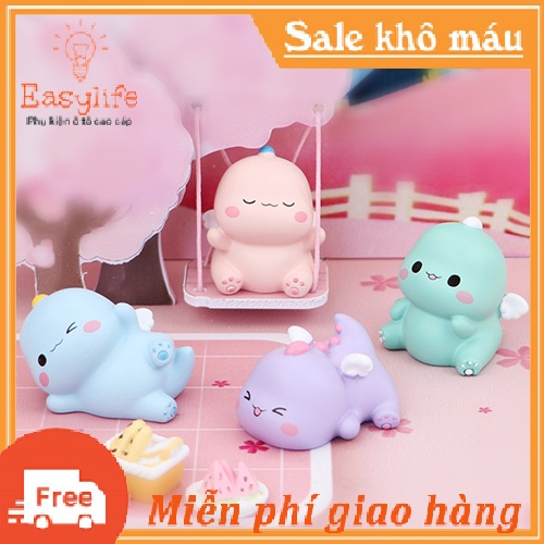 Mô Hình Những Chú Khủng Long Mini Siêu Đáng yêu Cực Cool Trang Trí Taplo Ô Tô Xe Hơi Bàn Làm Việc Bàn Học Phòng Khách