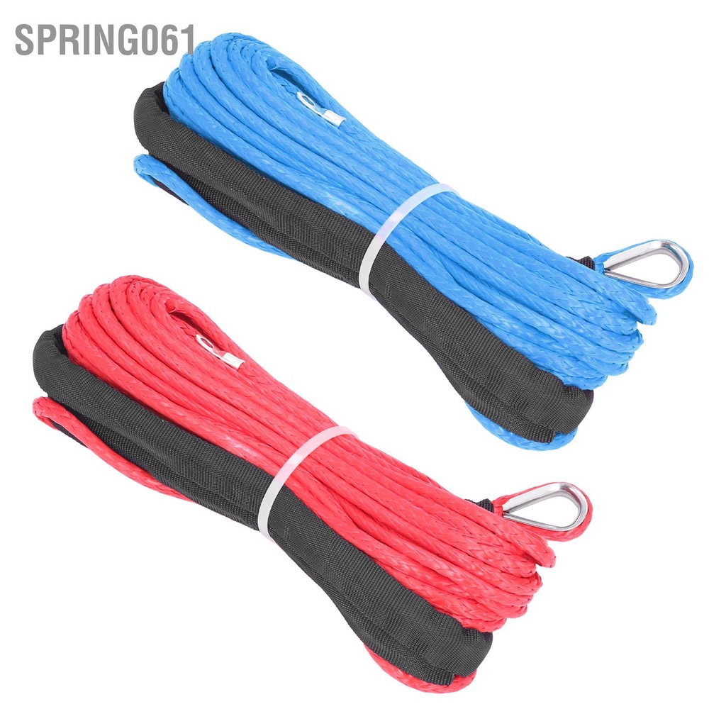 [Hàng Sẵn] Dây Cáp Tời Sợi Tổng Hợp 4.8Mm X 15M 5500lbs Chống Nước Cho ATV UTV Trailer【Spring061】