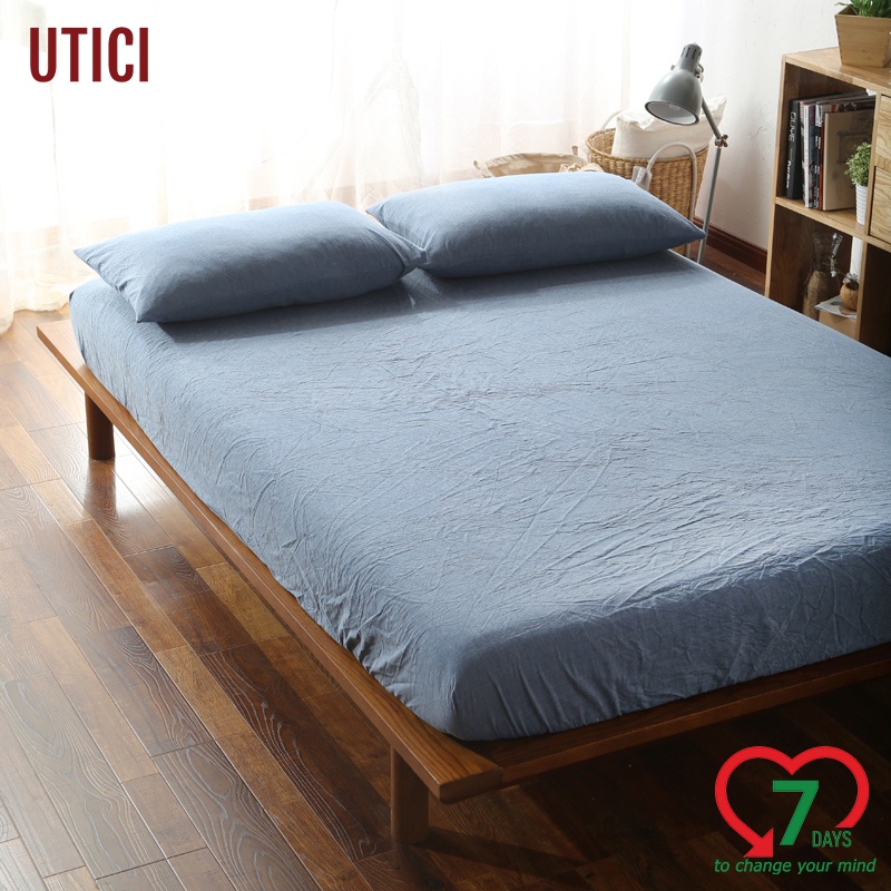 UTICI Ga trải giường ga thun 100% Cotton, minimal style, kích thước:1m5x2m/1m8x2m, nhiều màu sắc