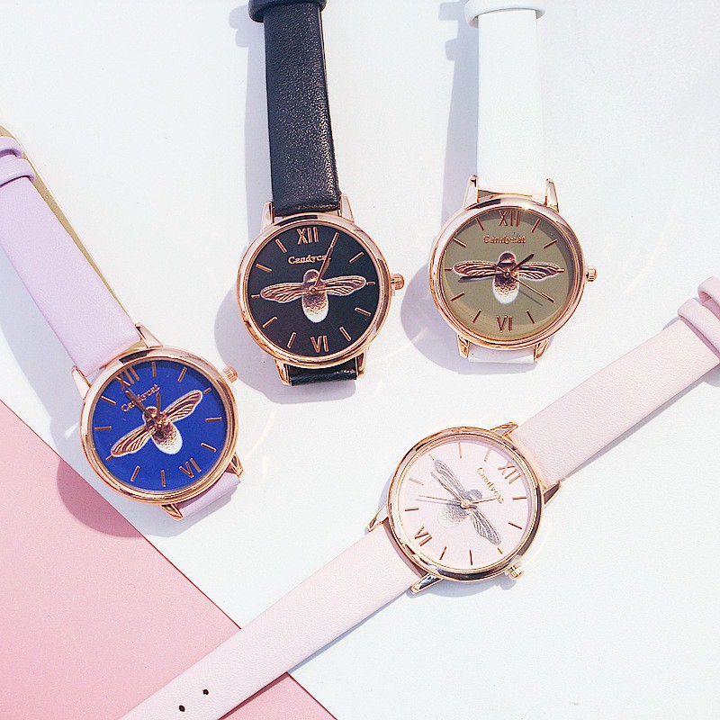 Đồng hồ nữ Dotime điện tử Candycat dây da mặt ong siêu đẹp ZO87 | BigBuy360 - bigbuy360.vn