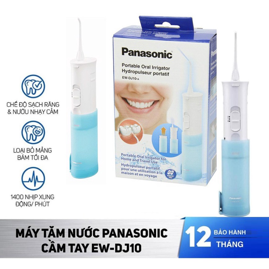 Máy Tăm Nước Cầm Tay Panasonic Dùng Pin EW-DJ10 - Hàng chính hãng - Bảo hành 12 tháng