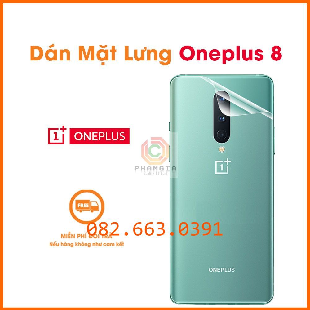 Dán PPF bóng, nhám cho Oneplus 8 màn hình, mặt lưng, full lưng viền siêu bảo vệ