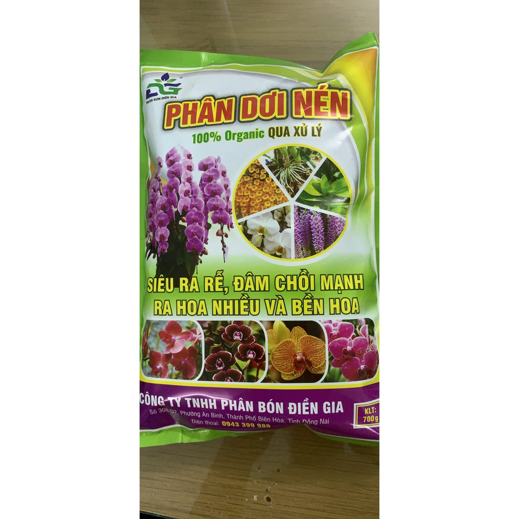 Phân dơi viên nén hữu cơ đã qua xử lý DG gói 700gr