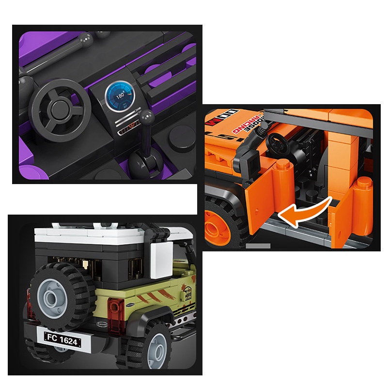 Bộ lắp ráp xe đua đồ chơi xếp hình thông minh cho bé trẻ em 343 chi tiết Gôn đồ chơi