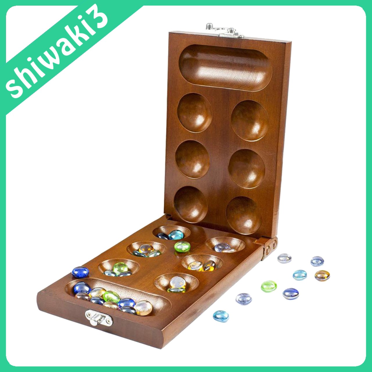 Bộ Trò Chơi Mancala Chiến Lược Bằng Gỗ Cho Trẻ Em Và Người Lớn