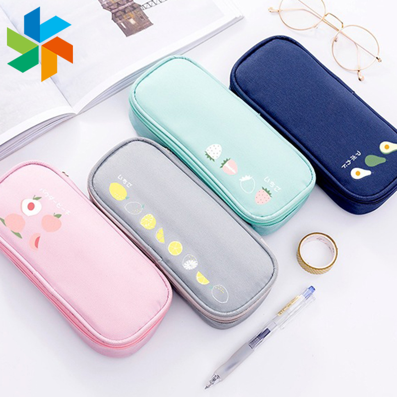 Túi Đựng Bút Cỡ Lớn In Hình Trái Cây Thiết Kế Xinh Xắn Đa Chức Năng