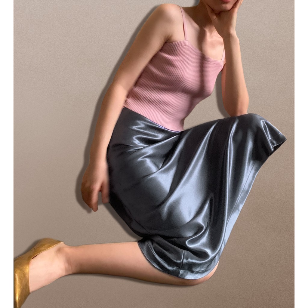 CHÂN VÁY LỤA CHỮ A MIDI | BigBuy360 - bigbuy360.vn