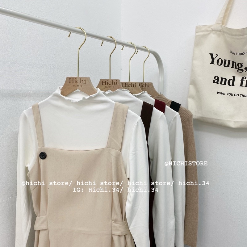 váy yếm mùa đông vintage ẢNH THẬT VIDEO 1 cúc hichi | BigBuy360 - bigbuy360.vn