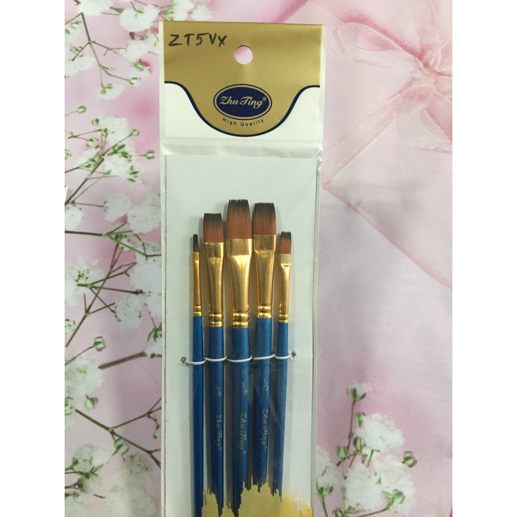 Bộ cọ đầu vuông Zhuting 5 cây