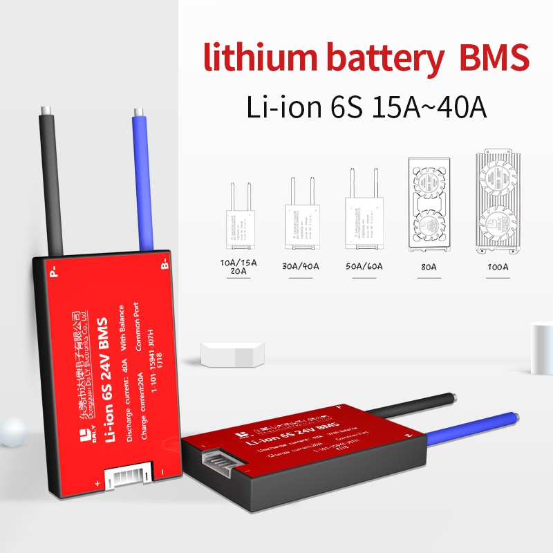 Bảng Mạch Bảo Vệ Pin Lithium 6S 15A-40A 18650 24V BMS Chuyên Dụng Dành Cho Xe Điện