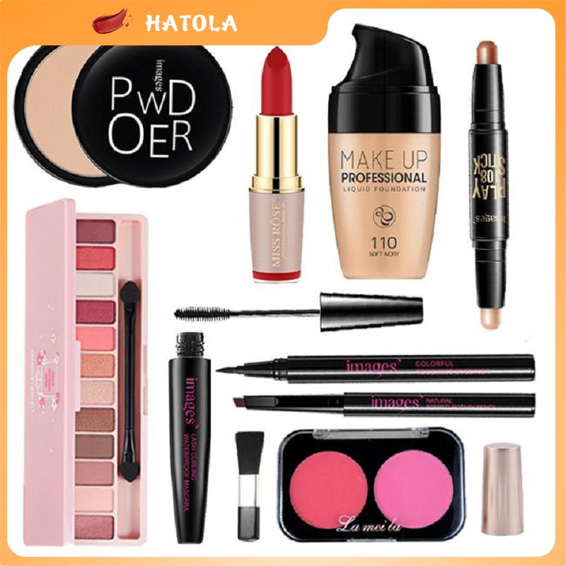 Bộ trang điểm cá nhân 9 món cho người mới bắt đầu bộ makeup đầy đủ set trang điểm chuyên nghiệp