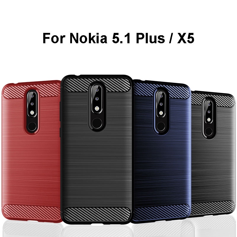 Ốp Điện Thoại Sợi Carbon Mềm Cho Nokia 7 Plus 7.1 8.1 8.3 6.1 Plus 6.2 7.2 5.1 Plus Nokia 5 6 X5 X6 X7 8V 5G UW