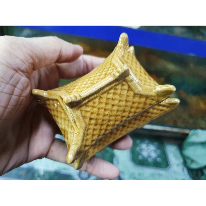 CHÙA TRÁNG MEN TRANG TRÍ HỒ CÁ NON BỘ 6X4X7CM