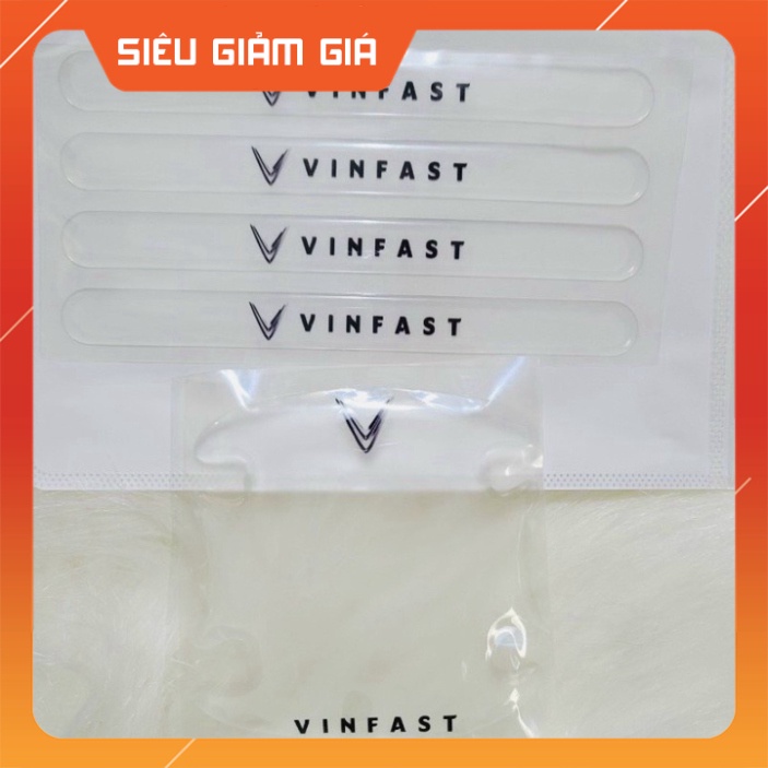 Bộ 10 Miếng Dán Silicon Chống Xước Hõm Cửa, Tay Nắm Cửa , Gương Ô Tô Xe Hơi Có Logo Hãng Xe Vinfast