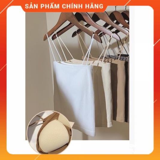 Áo Bra Nữ Thun 2 Dây Dáng Dài Có Mút Nâng Ngực Màu Pastel Quyến Rũ 1880