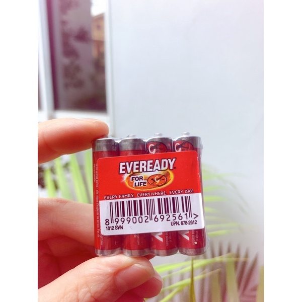 vỉ 4 viên pin eveready heavy duty 1012 SW4 AAA