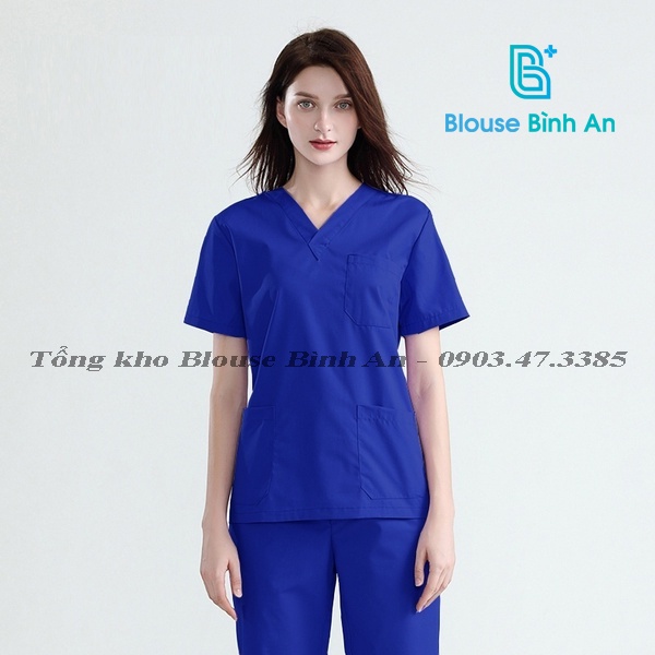 Áo Lẻ Scrubs , áo bóc túi theo bộ, hàng cotton Hàn Quốc cao cấp - Blouse Bình An