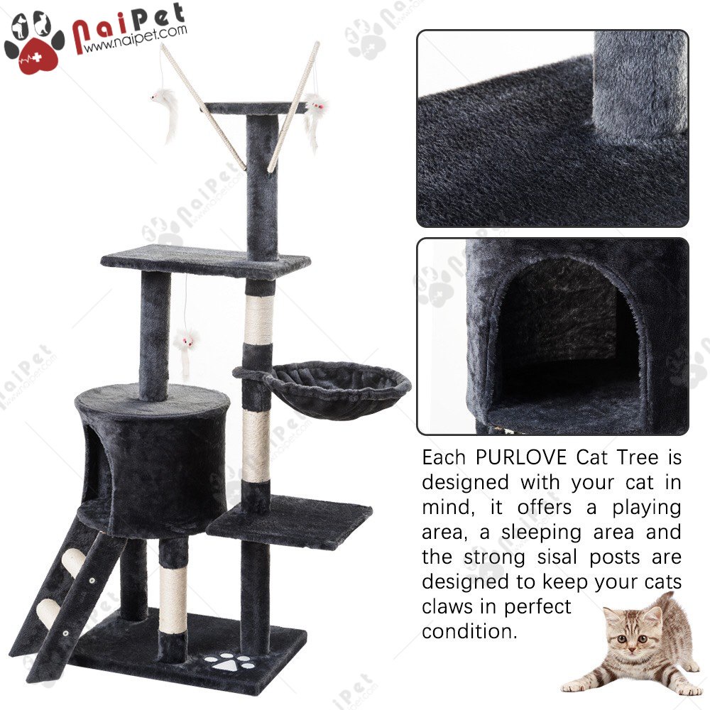 Trụ Cào Móng Bàn Cào Móng Nhà Cào 4 Tầng Cho Mèo Cattree TCM020
