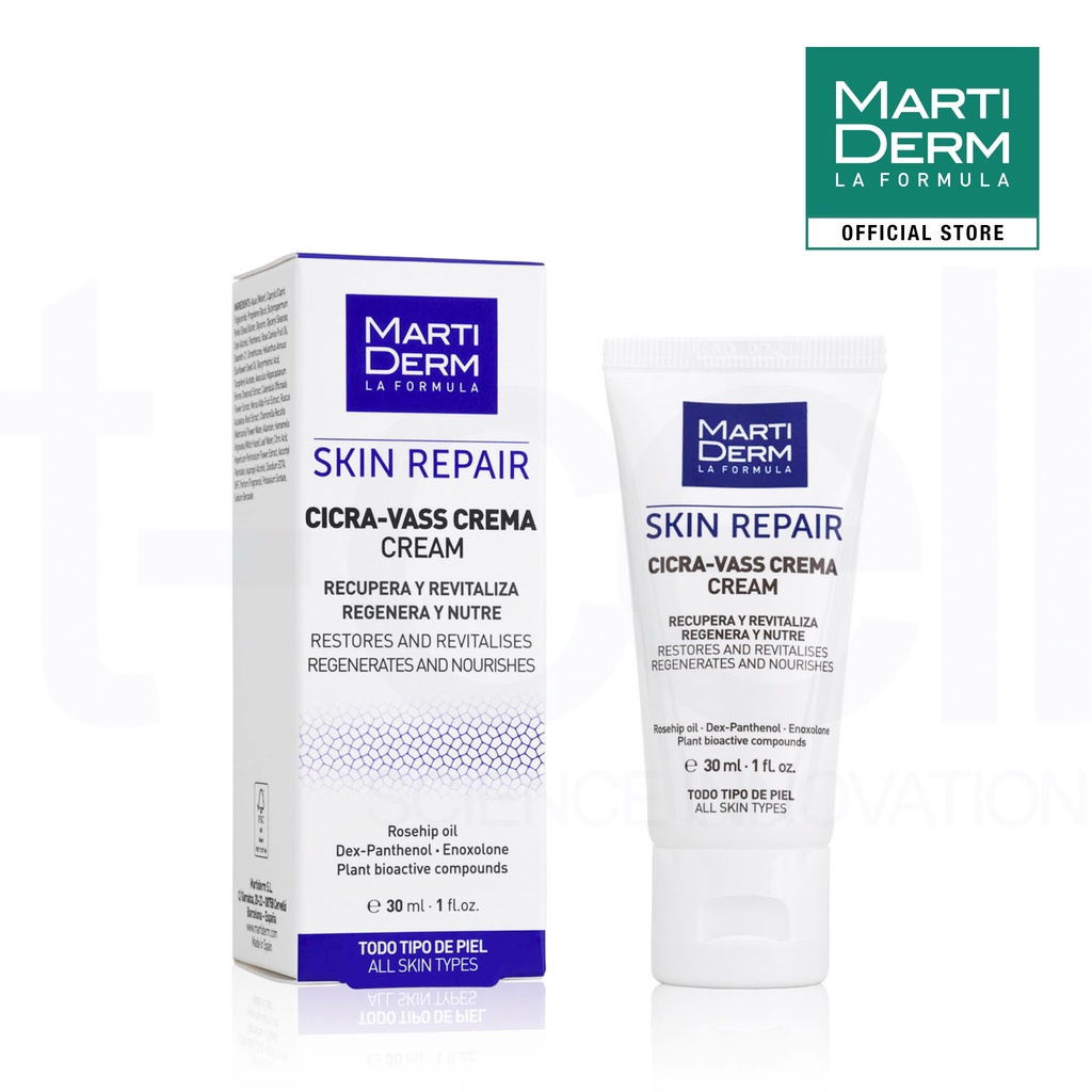 Combo 3 Mini Kem Dưỡng Tái Tạo & Phục Hồi Da Nhạy Cảm - MartiDerm Skin Repair Cicra Vass Cream (3 tuyp x 2ml)