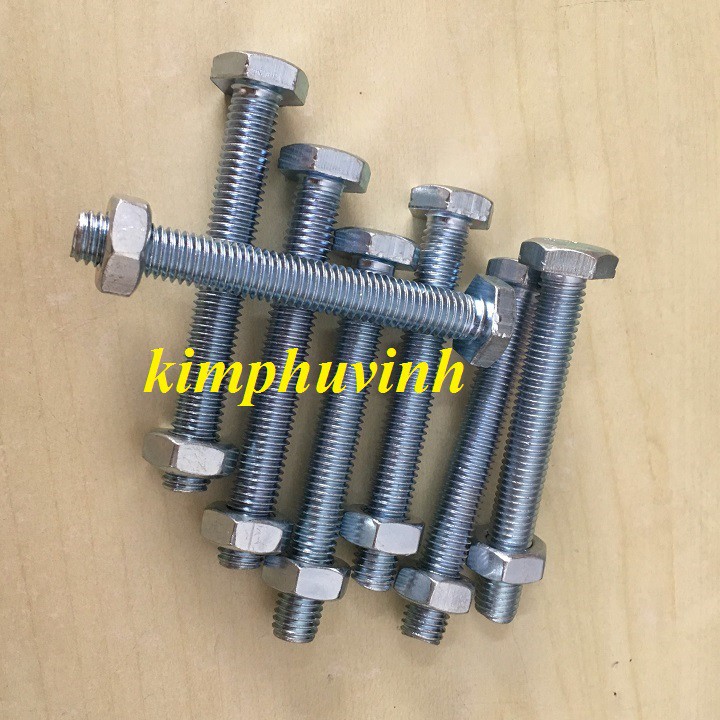 10 BỘ -  M10x80mm BULONG LỤC GIÁC - BULON 10LI