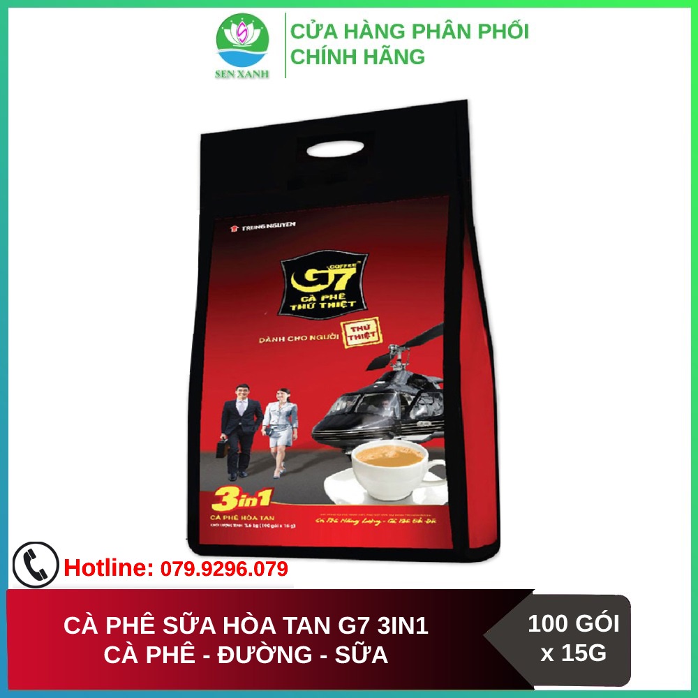 [SenXanh CAFE] Cà phê hòa tan Trung Nguyên G7 3in1 (100 gói x 16g)