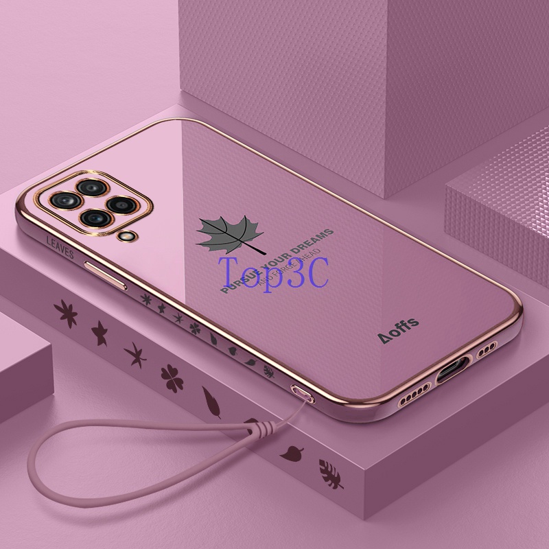 Ốp lưng samsung A22 4G ốp lưng samsung M32 Ốp Điện Thoại Họa Tiết Lá Phong Cho Samsung A12 A22 M12  M32 A50 A50S A30S A20 A30 A7 2018 A750 A21S A51 A71 A02S A03S FY