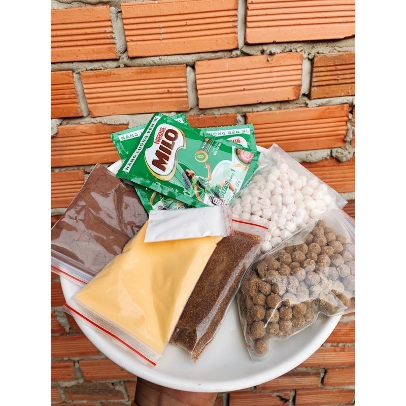[Siêu HOT] SET MILO DẦM TRÂN CHÂU PUDDING 7 Vị 22 - 25 chén ngon té xĩu - Gói 350g