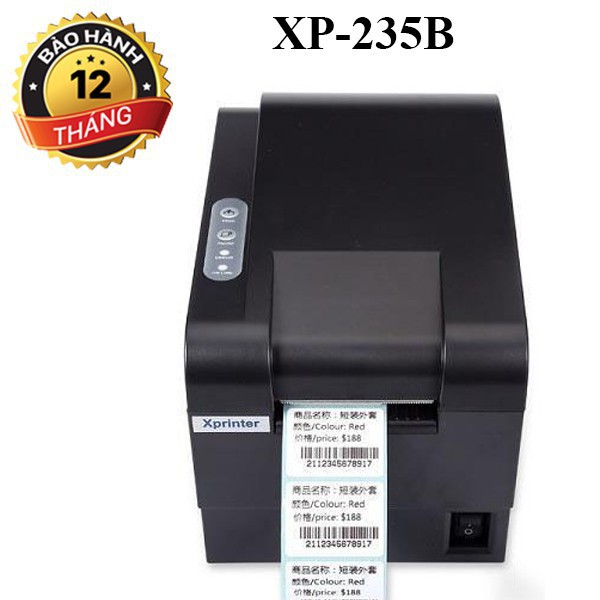 Máy in tem trà sữa Xprinter XP-235B (USB)