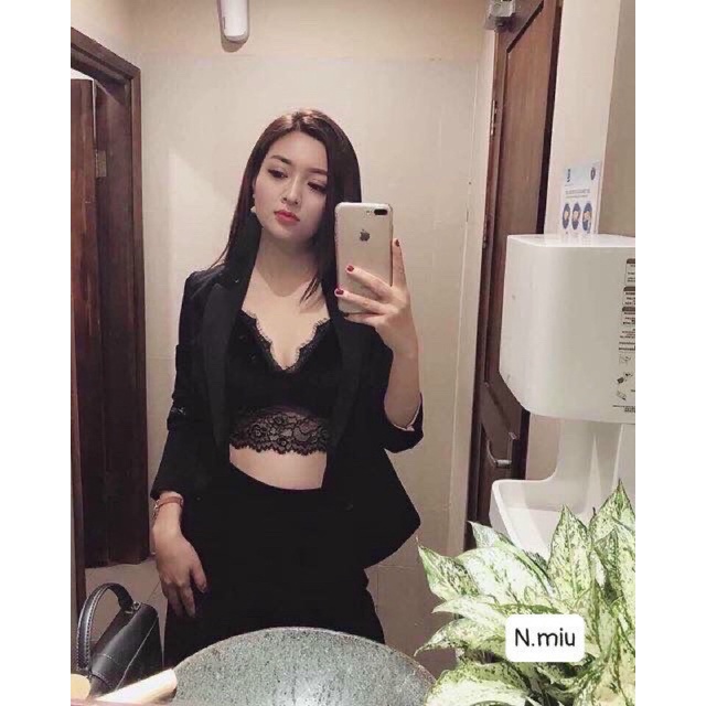 Bra nhung mix ren