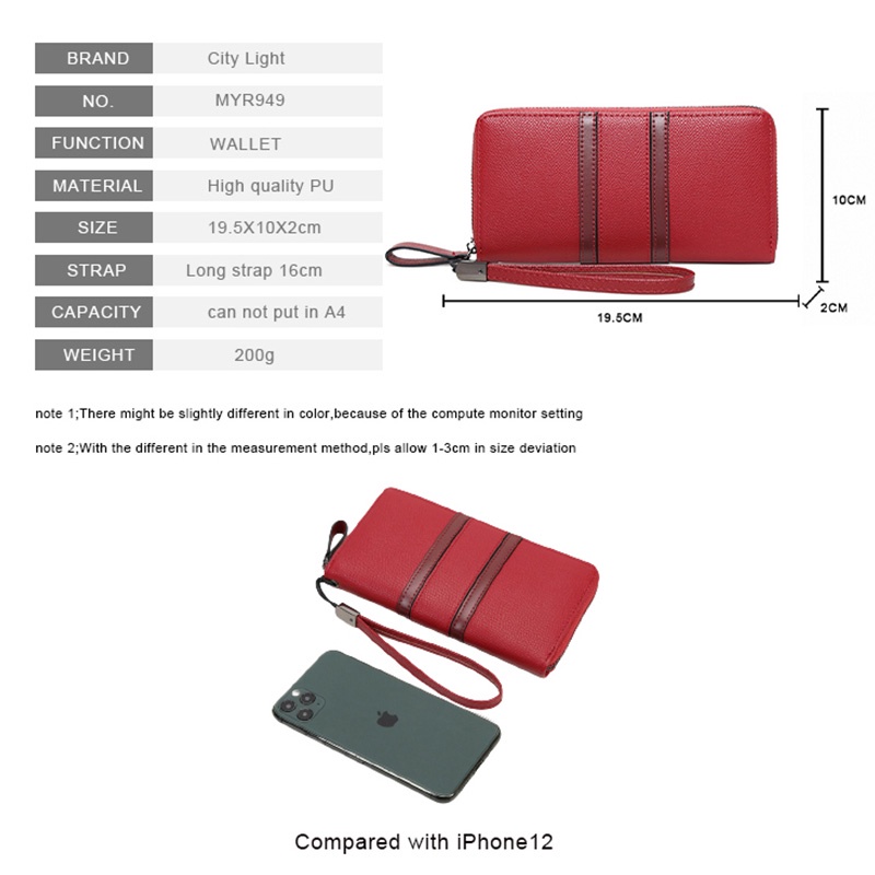 Ví dài cầm tay có dây đeo cổ tay dành cho nữ