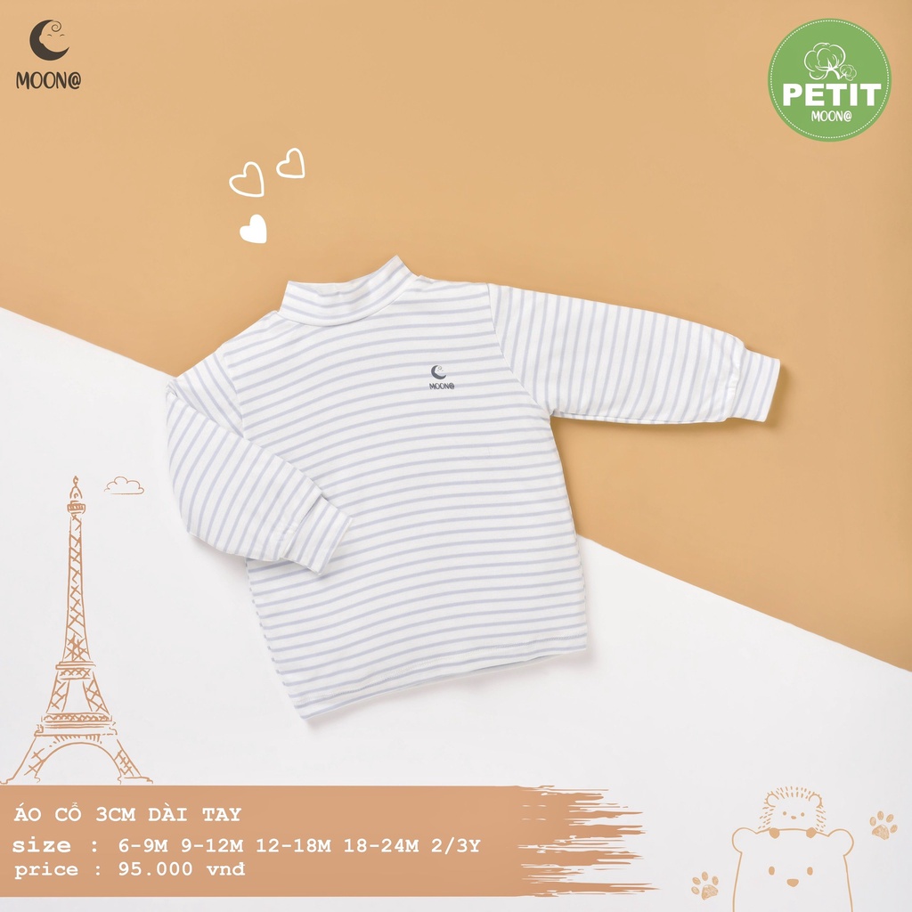 Mẫu kẻ mới MOON Áo giữ nhiệt chất liệu petit