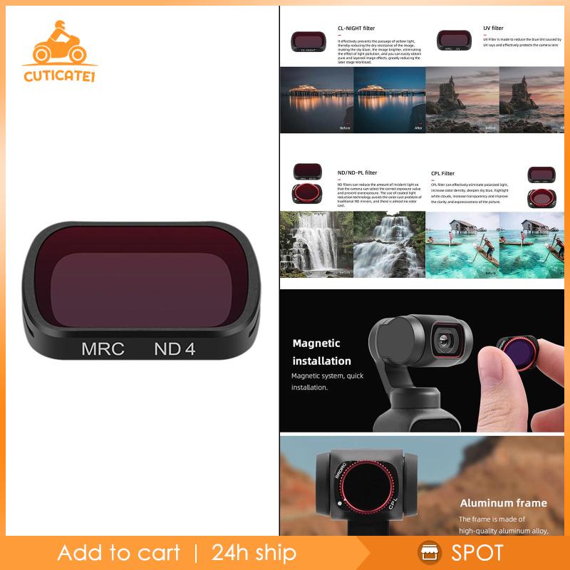Bộ Lọc Ống Kính Quang Học Cuticate1  Cho DJI POCKET 2 Lắp Đặ