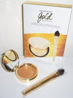 Set phấn highlighter kèm cọ BareMinerals Gold Obsession