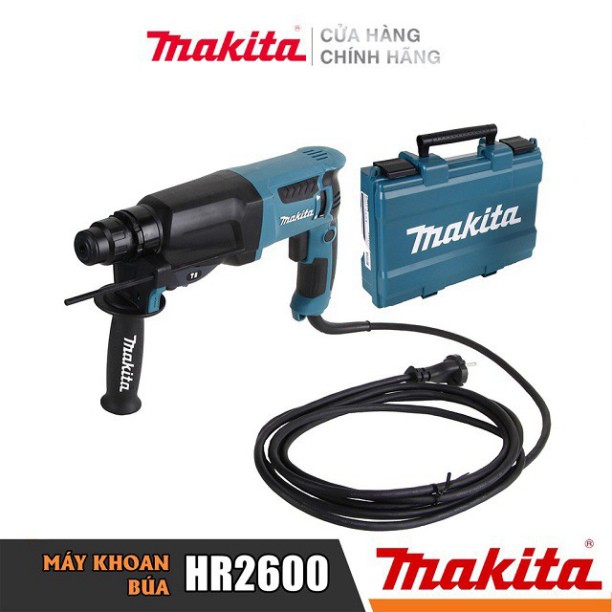 [Chính Hãng] Máy Khoan Búa Đa Năng Makita HR2600 (26MM-800W), Bảo Hành Tại Các TTBH Toàn Quốc