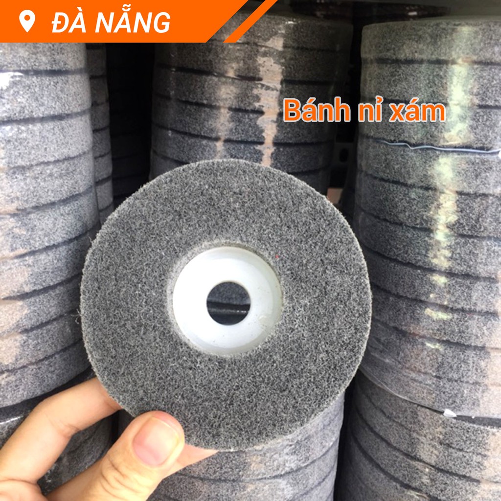 Bánh nỉ xám đánh bóng inox Φ100