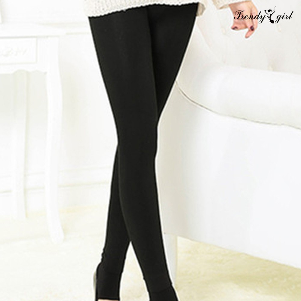 Quần Legging Lửng Màu Trơn Giữ Ấm Cho Nữ | BigBuy360 - bigbuy360.vn
