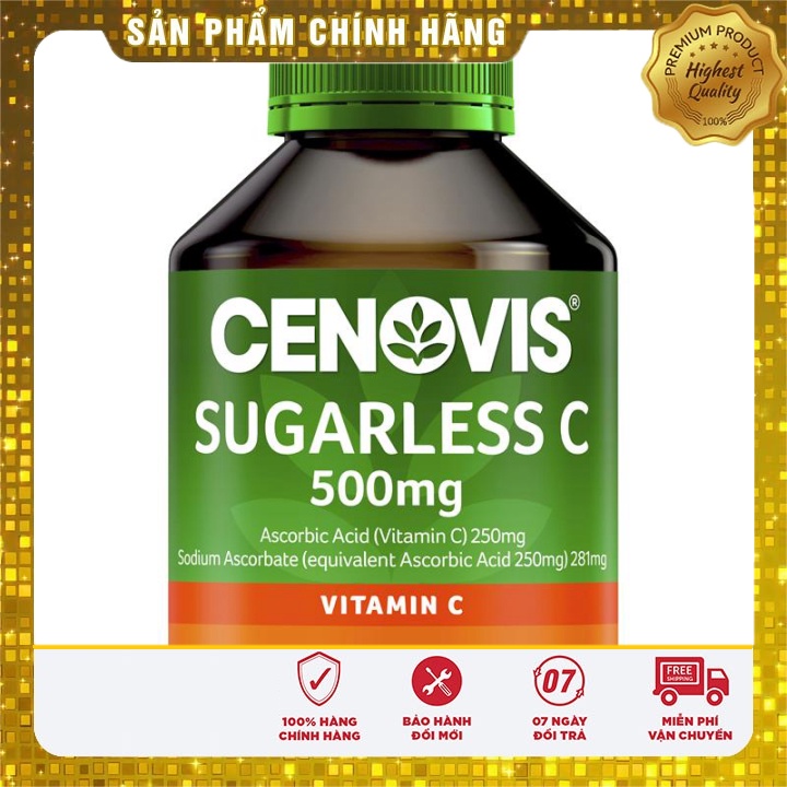 Viên Bổ Sung Đề Kháng Vitamin C CENOVIS 500mg Australia Hộp 300 viên