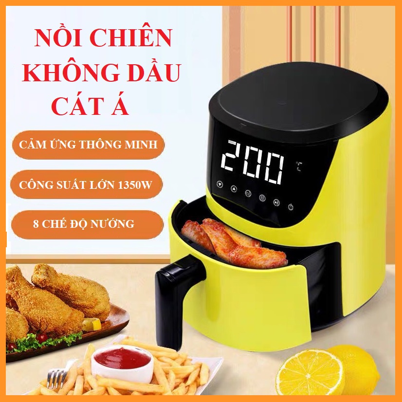 [CHÍNH HÃNG] Nồi chiên không dầu cảm ứng Cát Á - 5 Lít - Núm Vặn Cơ - Công Suất Lớn Đa Chức Năng