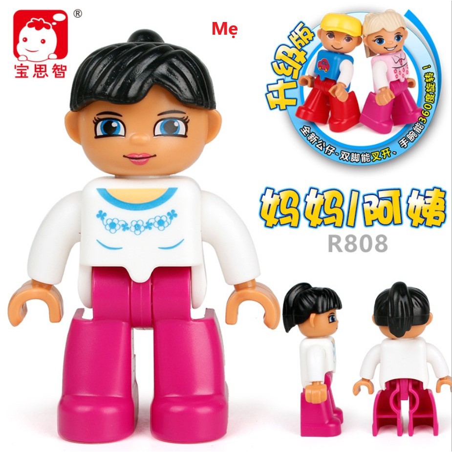 Hãng Baosizhi - Các nhân vật minifigures tương thích với Lego Duplo (nhóm 1)