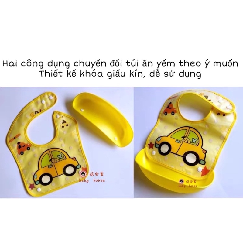 Yếm máng tháo rời đựng túi zip