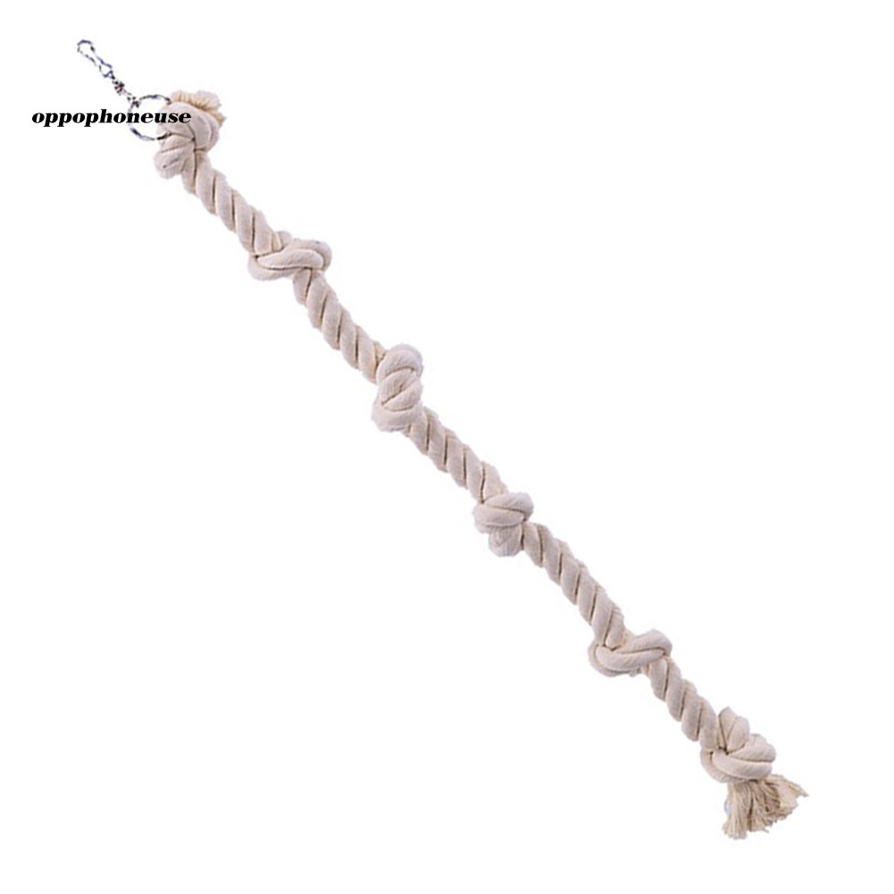 Đồ Chơi Dây Thừng Cotton Thắt Nút Treo Lồng Chim Vẹt