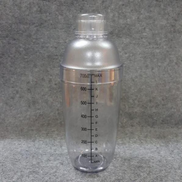 Bình lắc shaker nhựa pha chế cafe cocktail bartender 350ml-500ml-700ml-1lít